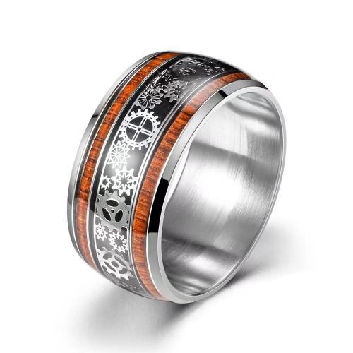 Titanium Steel Finger Ring, plated, Unisex & different size for choice, original color, 5PCs/Lot, Sold By Lot