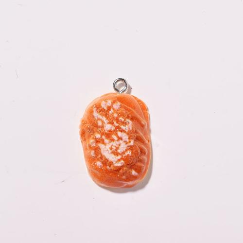 Resin Pendant, DIY & enamel, orange, 29x17mm, Sold By PC