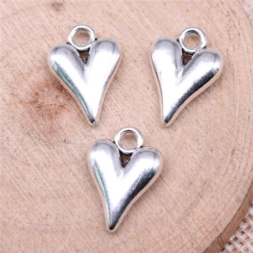 Tibetan Style Heart Pendants, plated, DIY, more colors for choice, 16x11mm, Sold By PC