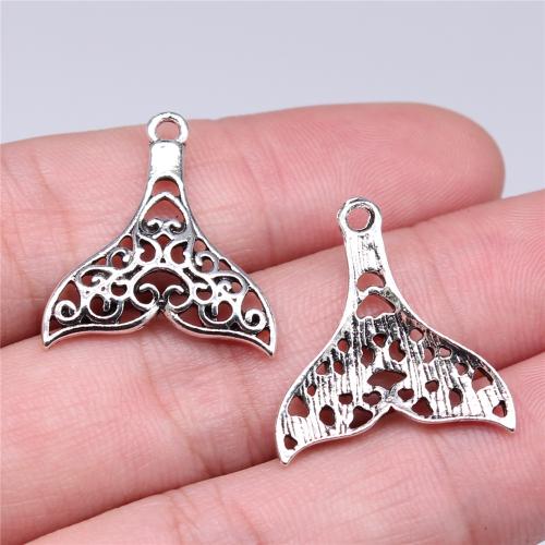 Tibetan Style Pendants, antique silver color plated, DIY & hollow, 23x22mm, Sold By PC
