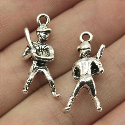 Tibetan Style Pendants, antique silver color plated, DIY, 25x12mm, Sold By PC