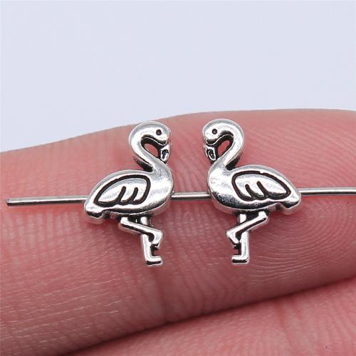 Tibetan Style Animal Beads, Bird, antique silver color plated, DIY, 12x7mm, Sold By PC