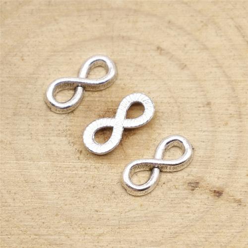 Tibetan Style Connector, Infinity, plated, DIY & 1/1 loop, more colors for choice, 12x5mm, Sold By PC