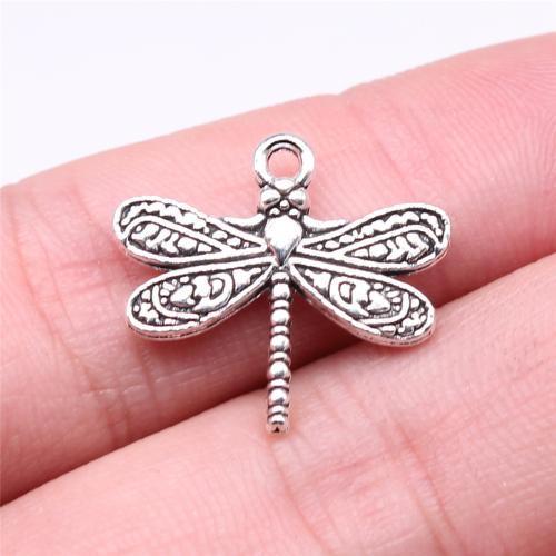 Zinc Alloy Animal Pendants Dragonfly plated DIY Sold By PC