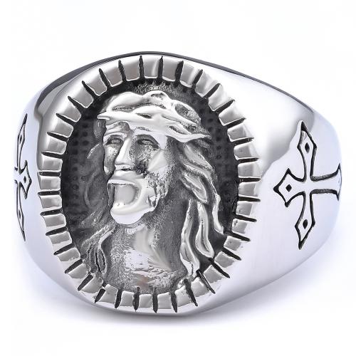 304 Stainless Steel Finger Ring, Character, plated, Unisex & different size for choice & blacken, more colors for choice, US Ring Size:7-15.5, Sold By PC