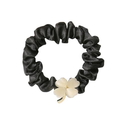 Hair Scrunchies, Cloth, with Rubber Band, different styles for choice & for woman, black, Sold By PC