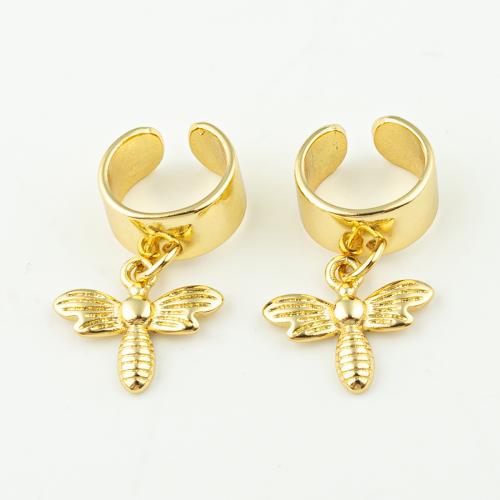 Brass Drop Earring, Dragonfly, fashion jewelry & for woman, golden, 25x15mm, 50Pairs/Lot, Sold By Lot