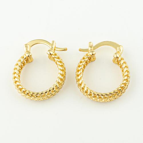 Laiton Leverback boucle d'oreille, bijoux de mode & pour femme, doré, 21x17mm, 50pairescouple/lot, Vendu par lot