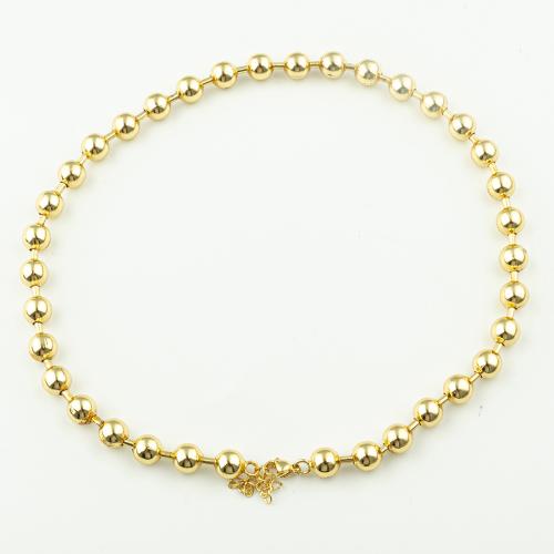 Ожерелья из латуни, Латунь, ювелирные изделия моды & разный размер для выбора & Женский, Золотой, длина:Приблизительно 45 см, 50пряди/Лот, продается Лот