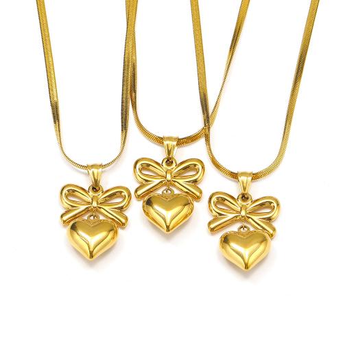Jewelry Sets, earring & necklace, Titanium Steel, Heart, gold color plated, different styles for choice & for woman, more colors for choice, Sold By PC