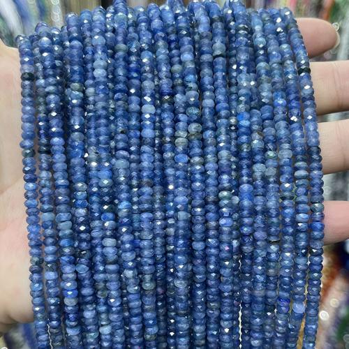 Natürlicher Quarz Perlen Schmuck, Cyanit, DIY, blau, 2.50x4mm, verkauft per ca. 38 cm Strang