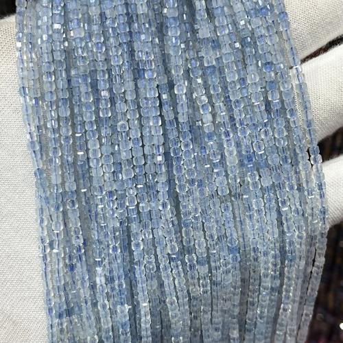 Perles bijoux en pierres gemmes, aigue-marine, DIY, bleu, 2.50mm, Vendu par Environ 38 cm brin