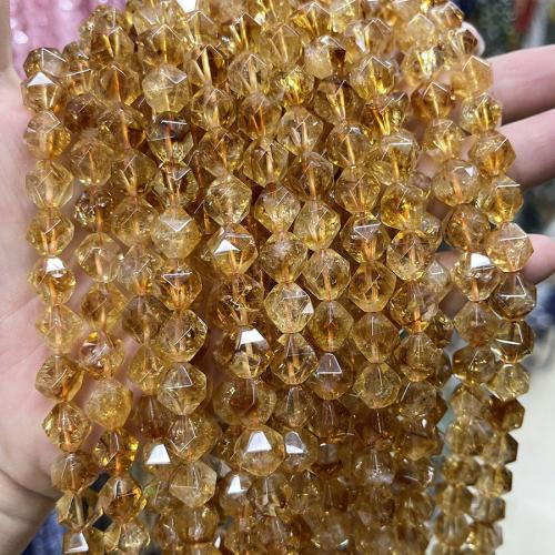 Natural Citrine Beads, DIY & different size for choice, yellow, Sold Per Approx 38 cm Strand