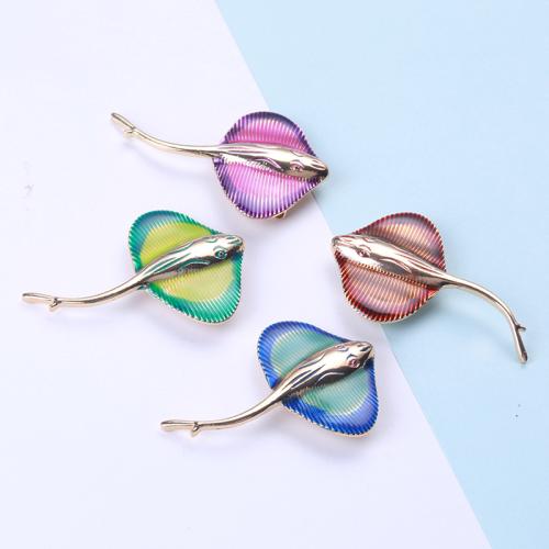 Tibetan Style Brooches, Fish, plated, fashion jewelry & enamel, more colors for choice, nickel, lead & cadmium free, 44x67mm, Sold By PC