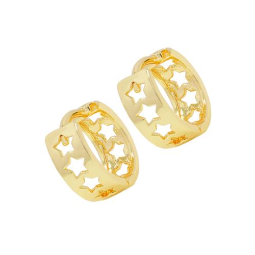 Brass Leverback Earring, plated, for woman, golden, Sold By PC