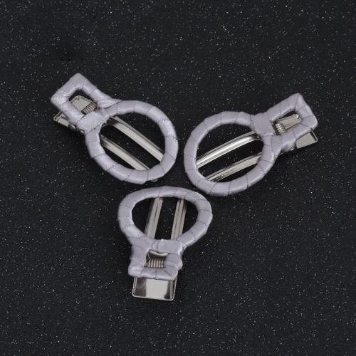 Hair Clip Findings, Steel, with Cloth, plated, DIY, more colors for choice, 45mm, Sold By PC