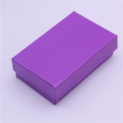 Jewelry Gift Box, Paper, with Sponge & Velveteen, dustproof & multifunctional, more colors for choice, 50x80x25mm, Sold By PC