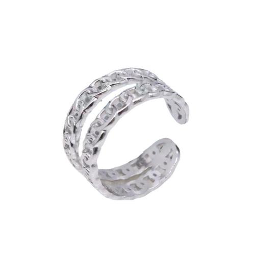 Rozsdamentes acél Finger Ring, 304 rozsdamentes acél, galvanizált, egynemű, több színt a választás, 5PC-k/Lot, Által értékesített Lot