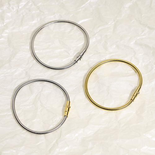 Stainless Steel Jewelry Bracelet, 304 Stainless Steel, Vacuum Ion Plating, for woman, more colors for choice, Sold By Pair