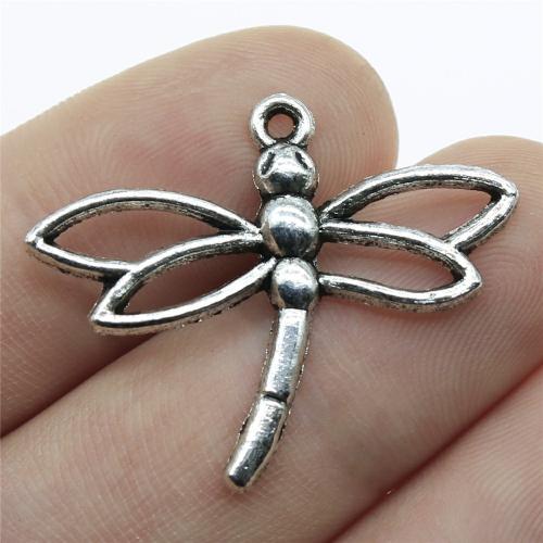 Tibetan Style Animal Pendants, Dragonfly, plated, DIY, more colors for choice, 32x27mm, Sold By PC
