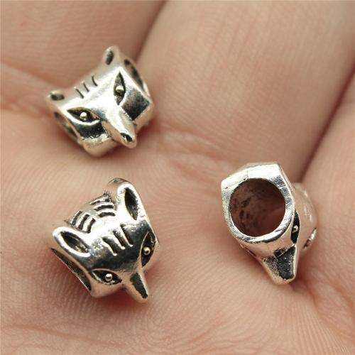 Tibetan Style Animal Beads, Fox, plated, DIY, more colors for choice, 10x9x6mm, Sold By PC
