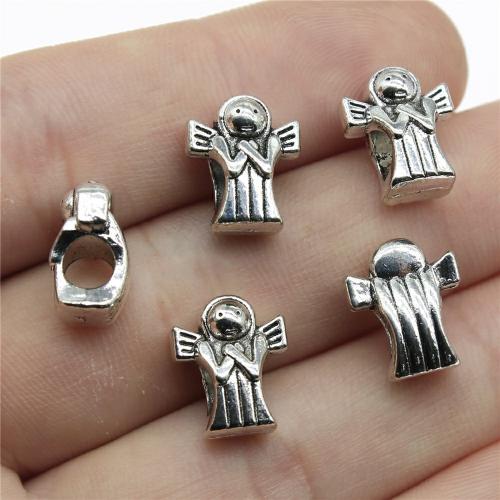 Tibetan Style Jewelry Beads, Angel, antique silver color plated, DIY, 13x11x7mm, Sold By PC