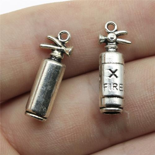 Tibetan Style Pendants, Fire Extinguisher, plated, DIY, more colors for choice, 23x6x6mm, Sold By PC