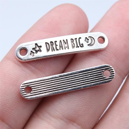 Tibetan Style Connector Bar, antique silver color plated, DIY & 1/1 loop, 6x30mm, Sold By PC