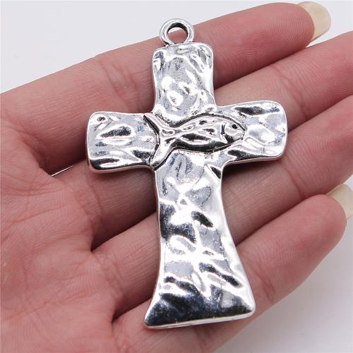 Tibetan Style Cross Pendants, antique silver color plated, DIY, Sold By PC