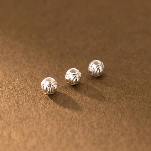 Spacer Beads Jewelry, 925 Sterling Silver, DIY, 4x3.60mm, Sold By PC