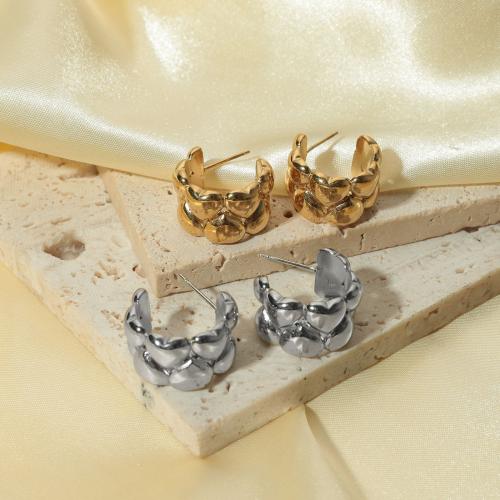 Boucle d'oreille de gaujon en acier inoxydable, Acier inoxydable 304, coeur, bijoux de mode & pour femme, plus de couleurs à choisir, 20.50x12.70mm, Vendu par paire
