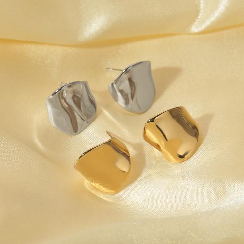 Boucle d'oreille de gaujon en acier inoxydable, Acier inoxydable 304, bijoux de mode & pour femme, plus de couleurs à choisir, 16.80x15.20mm, Vendu par paire