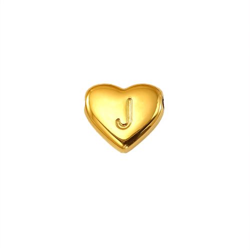 Titanstahl Perle, Herz, goldfarben plattiert, DIY & verschiedene Muster für Wahl, keine, verkauft von PC