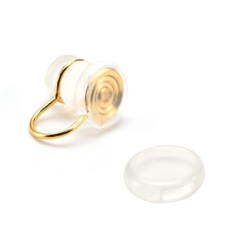 Plastic Earring Clip Pad Round DIY 8mm Sold By PC