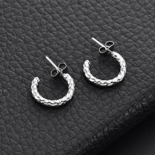 Titanium Steel  Earring, silver color plated, different styles for choice & for woman, more colors for choice, Sold By Pair