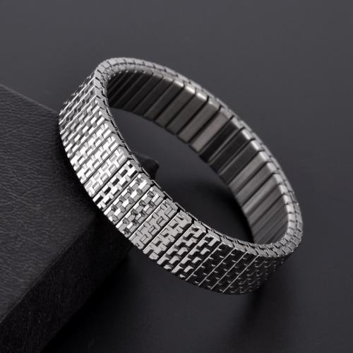 Titanium Steel Bracelet & Bangle, silver color plated, Unisex & different size for choice, more colors for choice, Sold By PC