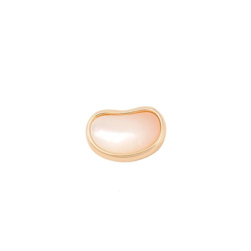 Entretoise de perles en laiton, avec coquille, Plaqué d'or, DIY, doré, 12x8mm, Vendu par PC