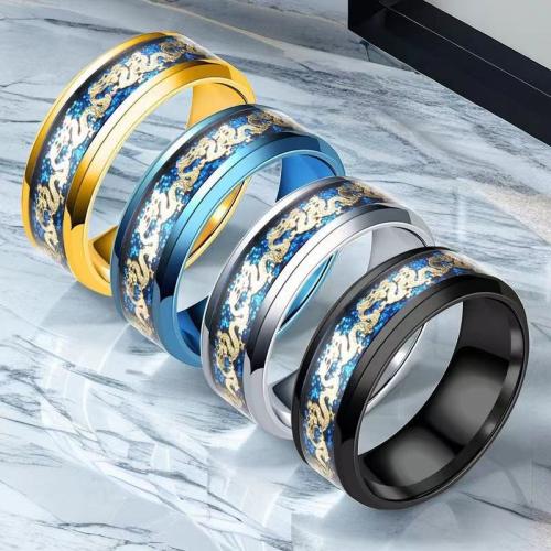 Ring Finger Titantium stali, Powlekane, różnej wielkości do wyboru & dla człowieka, dostępnych więcej kolorów, sprzedane przez PC