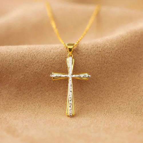 925 Sterling Silver Necklaces, plated, for woman, golden, Length:Approx 41-50 cm, Sold By PC