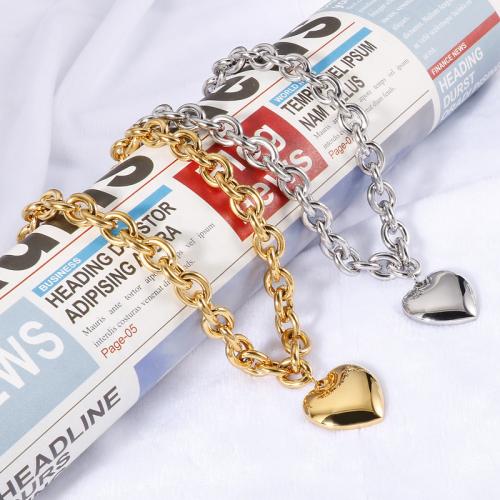 Edelstahl Schmuck Halskette, 304 Edelstahl, Herz, für Frau, keine, verkauft von PC