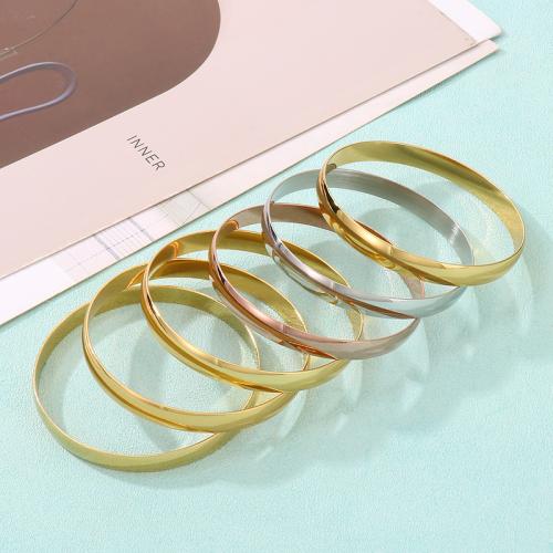 Stainless Steel Bangle, 304 Stainless Steel, Round, Vacuum Ion Plating, for woman, more colors for choice, 3PC/Set, Sold By Set