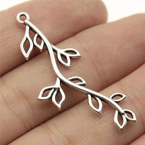 Tibetan Style Pendants, Branch, plated, DIY, more colors for choice, 43x17mm, Sold By PC