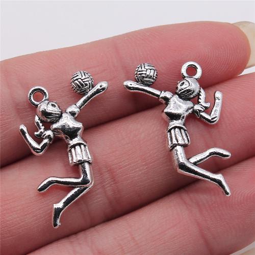 Tibetan Style Pendants, antique silver color plated, DIY, 24x26mm, Sold By PC