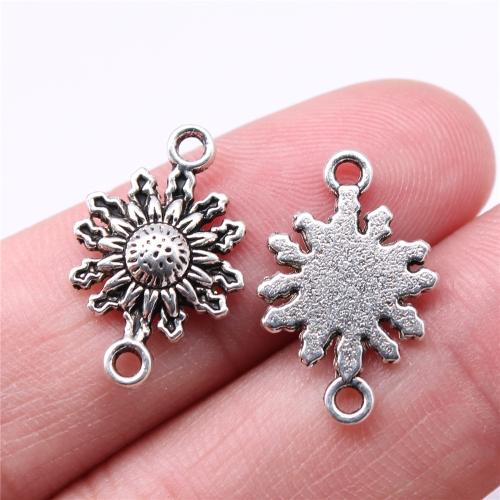 Tibetan Style Connector, Sun, antique silver color plated, DIY & 1/1 loop, 20x13mm, Sold By PC