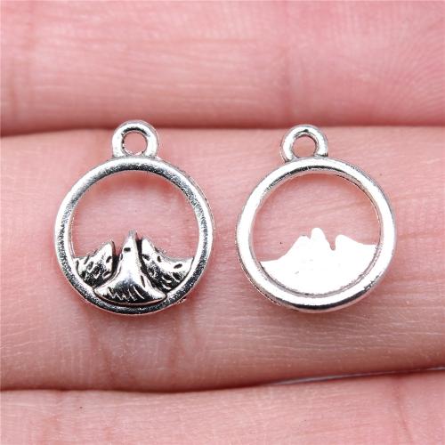 Tibetan Style Pendants, antique silver color plated, DIY, 14x11mm, Sold By PC
