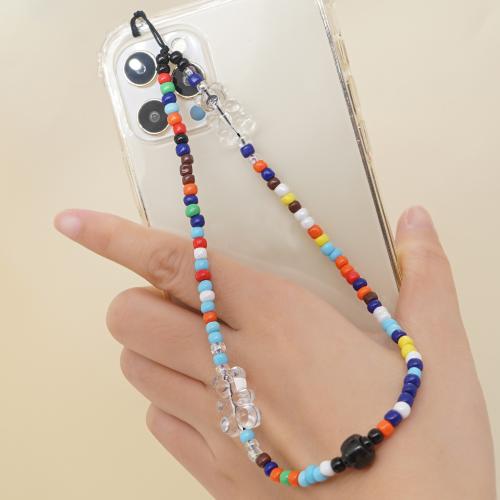 Mobile Phone Lanyard, Acrylic, handmade, Unisex & different styles for choice, more colors for choice, Length:Approx 22 cm, Sold By PC