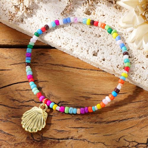 Fashion Jewelry Anklet, Seedbead, with Tibetan Style, different styles for choice & for woman, multi-colored, Length:Approx 24 cm, Sold By PC