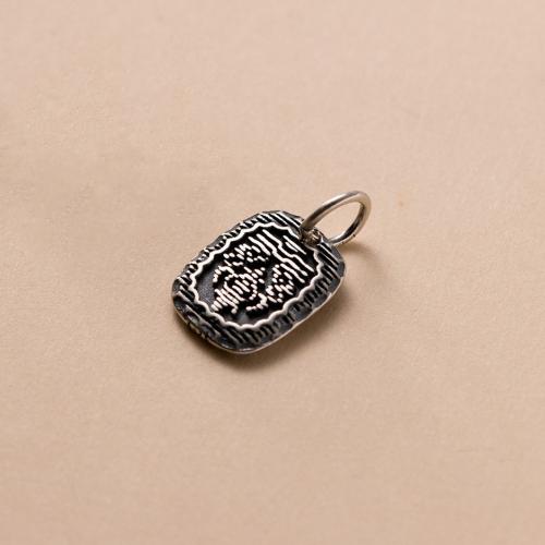 925 Sterling Silver Pendant, DIY, more colors for choice, 11.50x9x1.70mm, Sold By PC