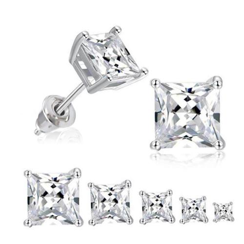 Cubic Zirconia Micro Pave Brass Earring, different size for choice & micro pave cubic zirconia & for woman, Sold By PC