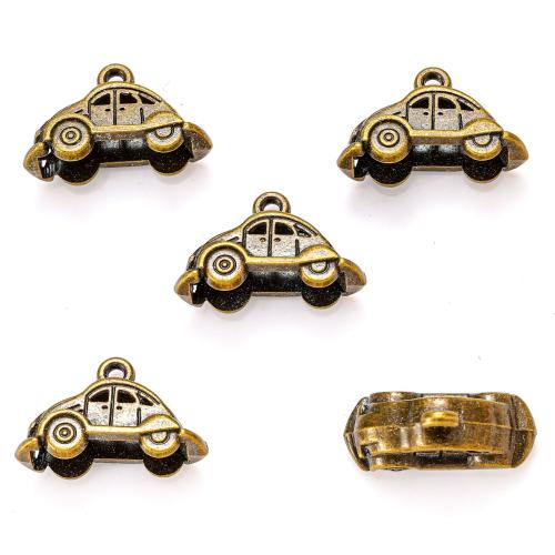 Tibetan Style Animal Pendants, Car, plated, DIY, more colors for choice, nickel, lead & cadmium free, 23x15mm, Approx 100PCs/Bag, Sold By Bag